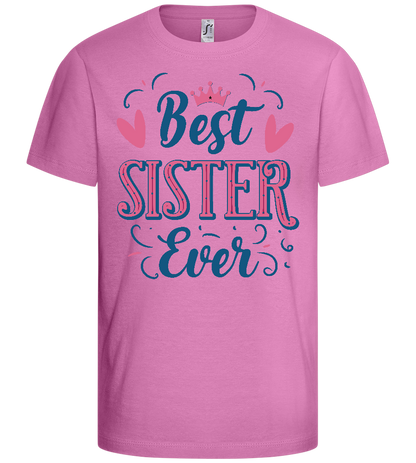 Best Sister Design - Basic kids t-shirt_PINK ORCHID_front