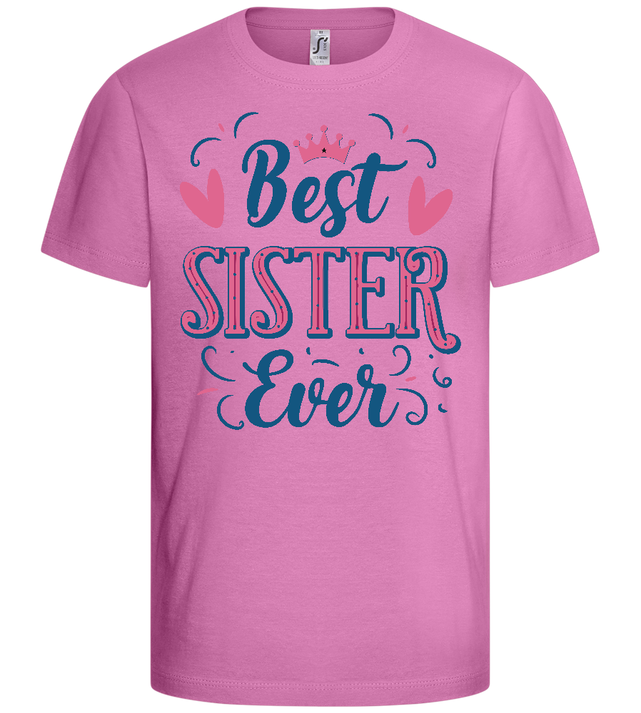 Best Sister Design - Basic kids t-shirt_PINK ORCHID_front