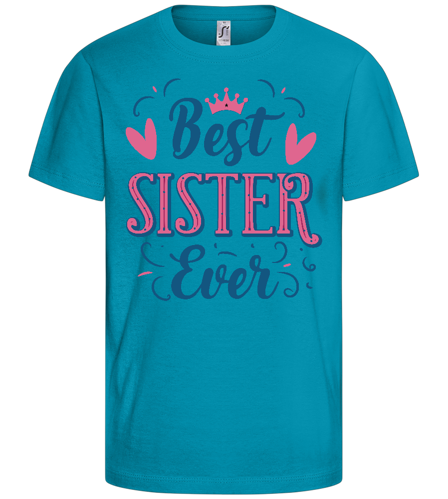 Best Sister Design - Basic kids t-shirt_TURQUOISE_front