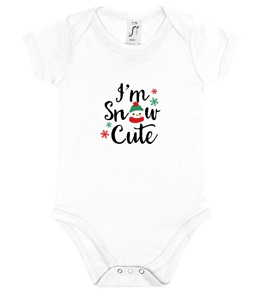 I'm Snow Cute Design - Baby bodysuit_WHITE_front