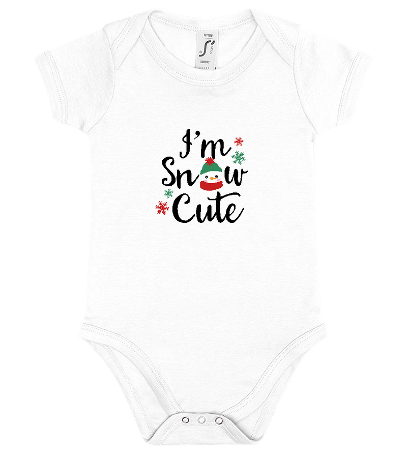 I'm Snow Cute Design - Baby bodysuit_WHITE_front