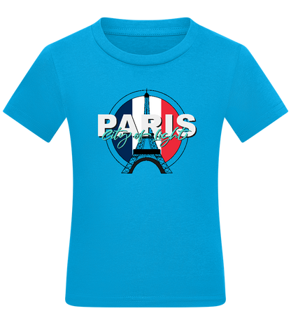 City of Light Design - Comfort kids fitted t-shirt_TURQUOISE_front