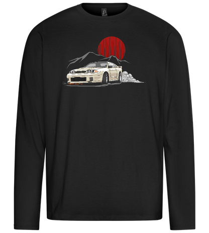 Skyline Design - Premium men's long sleeve t-shirt_DEEP BLACK_front