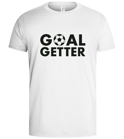 Goal Getter Design - Basic men's t-shirt_WHITE_front