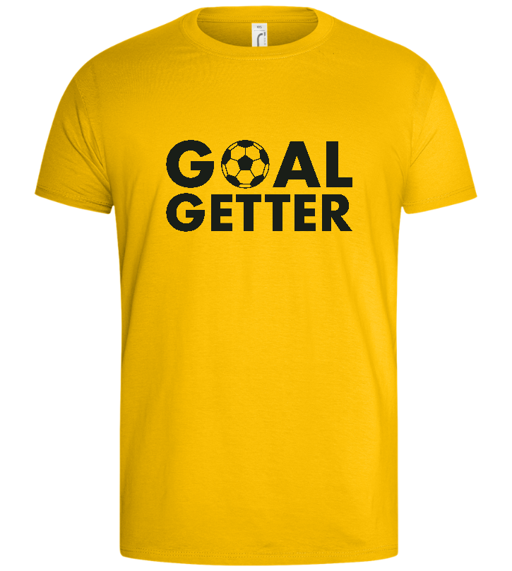 Goal Getter Design - Basic men's t-shirt_YELLOW_front