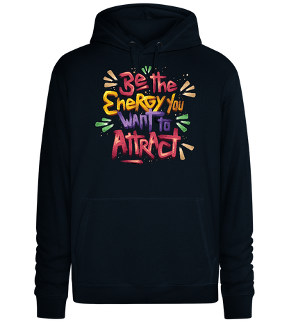 Attract Energy Design - Premium unisex hoodie_BLACK_front