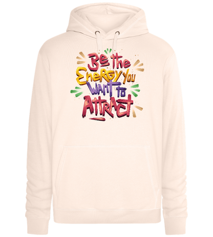 Attract Energy Design - Premium unisex hoodie_LIGHT PEACH ROSE_front