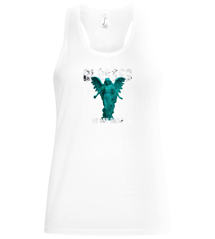 Blessed Angel Design - Basic women's tank top_WHITE_front