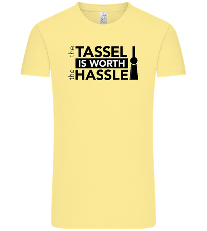 Worth The Hassle Design - Comfort Unisex T-Shirt_AMARELO CLARO_front