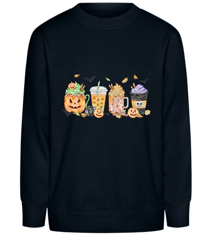 Halloween Drinks Design - Comfort Kids Sweater_BLACK_front