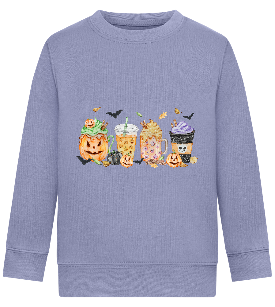 Halloween Drinks Design - Comfort Kids Sweater_BLUE_front