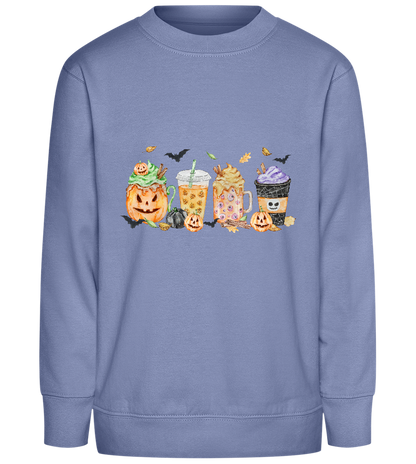 Halloween Drinks Design - Comfort Kids Sweater_BLUE_front