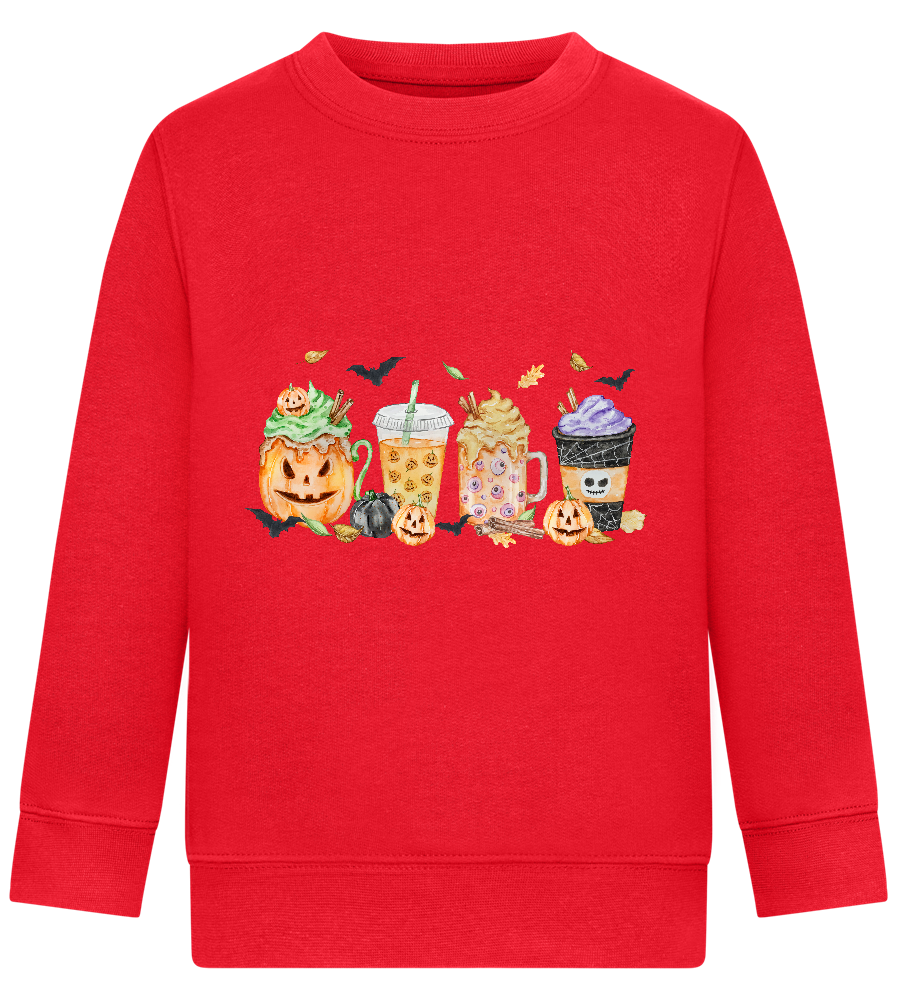 Halloween Drinks Design - Comfort Kids Sweater_BRIGHT RED_front