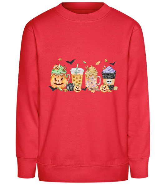 Halloween Drinks Design - Comfort Kids Sweater_BRIGHT RED_front