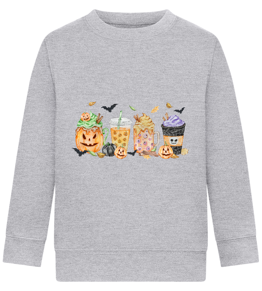 Halloween Drinks Design - Comfort Kids Sweater_ORION GREY II_front