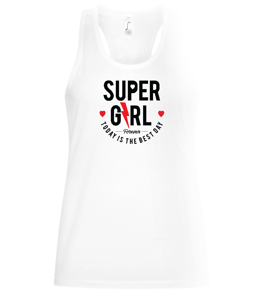 Supergirl Design - Basic women's tank top_WHITE_front