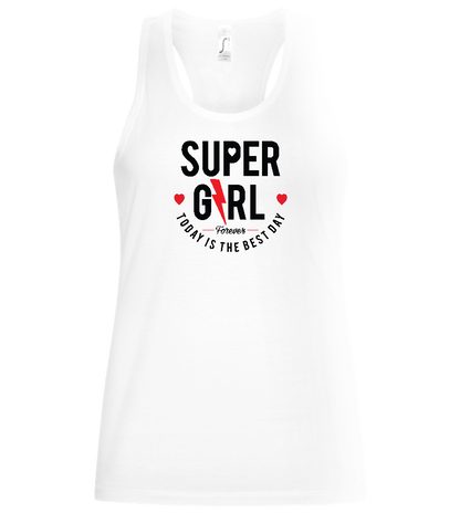 Supergirl Design - Basic women's tank top_WHITE_front