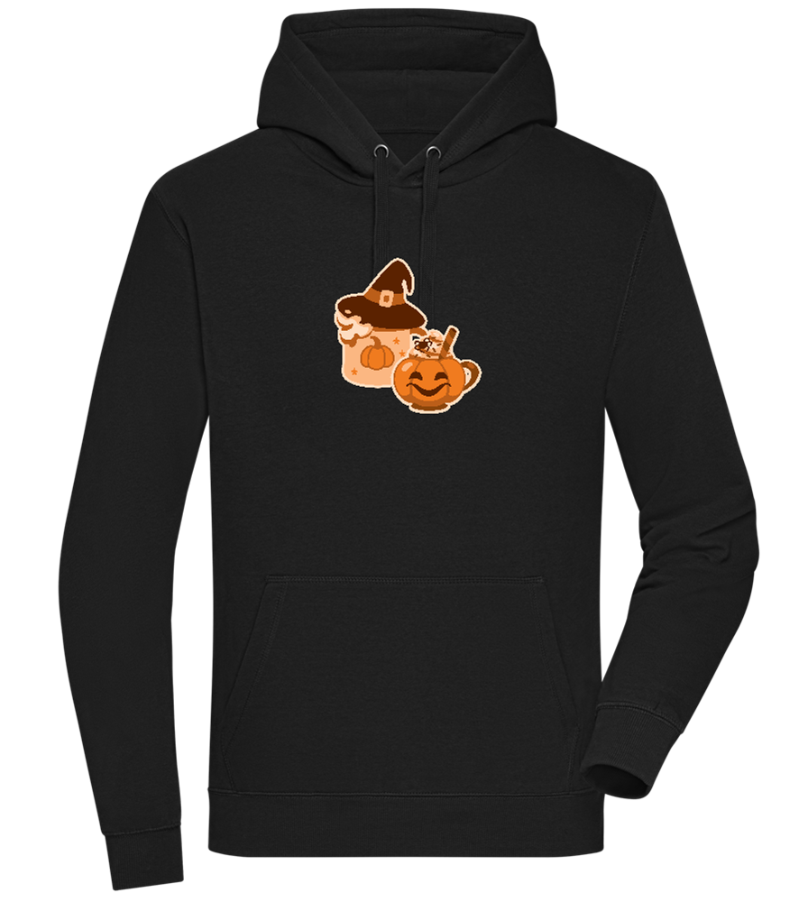 Spooky Pumpkin Spice Design - Premium unisex hoodie_BLACK_front