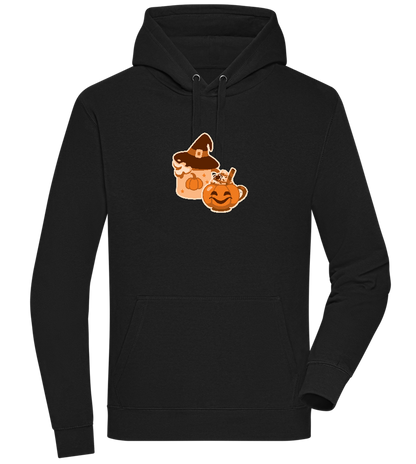 Spooky Pumpkin Spice Design - Premium unisex hoodie_BLACK_front