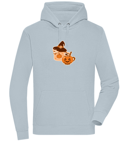 Spooky Pumpkin Spice Design - Premium unisex hoodie_CREAMY BLUE_front