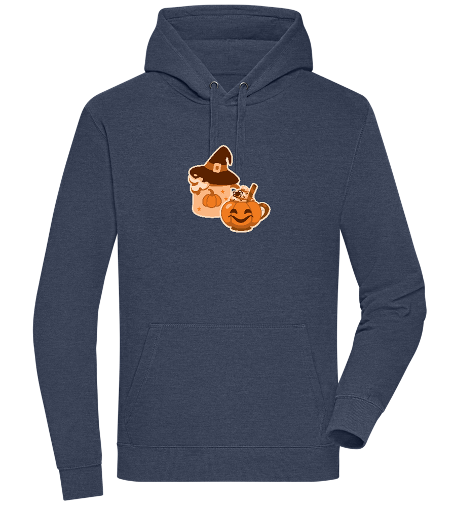 Spooky Pumpkin Spice Design - Premium unisex hoodie_DENIM CHINA_front