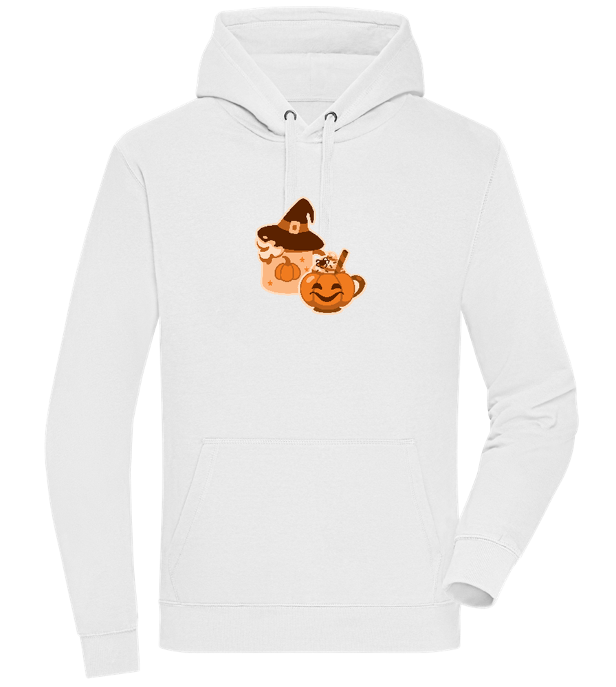 Spooky Pumpkin Spice Design - Premium unisex hoodie_WHITE_front