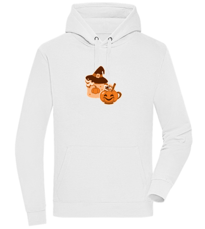 Spooky Pumpkin Spice Design - Premium unisex hoodie_WHITE_front