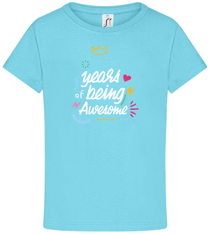 X Years of Being Awesome Design - Comfort girls' t-shirt_HAWAIIAN OCEAN_front