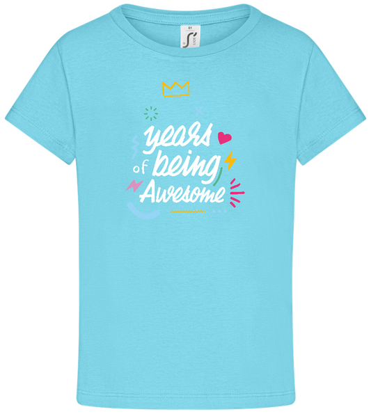 X Years of Being Awesome Design - Comfort girls' t-shirt_HAWAIIAN OCEAN_front