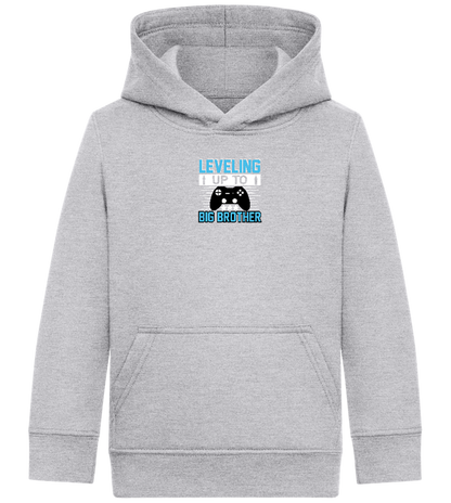 Leveling Up To Big Brother Design - Comfort Kids Hoodie_ORION GREY II_front