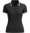 Premium Women´s contrast polo shirt_BLACK WHITE_front