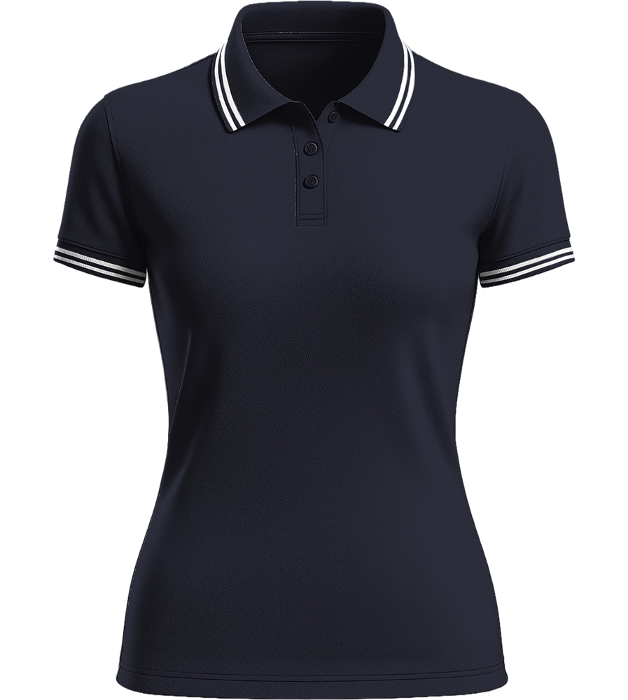 Premium Women´s contrast polo shirt_FRENCH NAVY/B_front