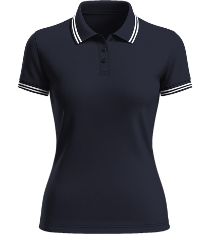 Premium Women´s contrast polo shirt_FRENCH NAVY/B_front
