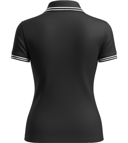 Premium Women´s contrast polo shirt_BLACK WHITE_back