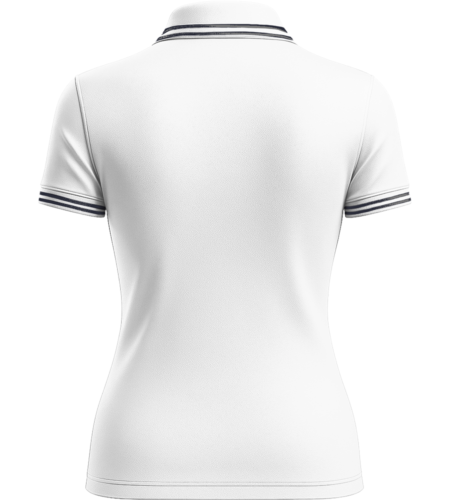 Premium Women´s contrast polo shirt_WHITE/NAVY_back
