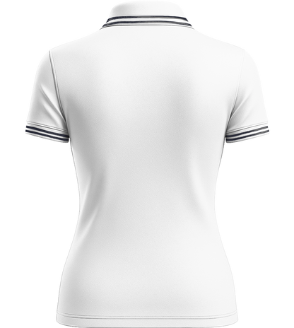Premium Women´s contrast polo shirt_WHITE/NAVY_back