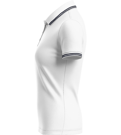 Premium Women´s contrast polo shirt_WHITE/NAVY_left