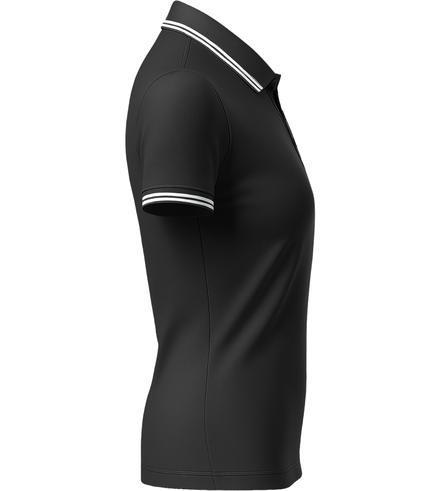 Premium Women´s contrast polo shirt_BLACK WHITE_right
