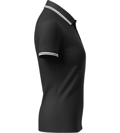 Premium Women´s contrast polo shirt_BLACK WHITE_right