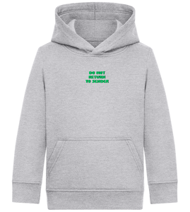 Do Not Return to Sender Design - Comfort Kids Hoodie