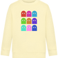 Classic Ghosts Design - Comfort Kids Sweater_AMARELO CLARO_front