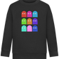 Classic Ghosts Design - Comfort Kids Sweater_BLACK_front