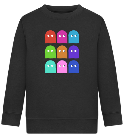 Classic Ghosts Design - Comfort Kids Sweater_BLACK_front