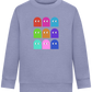 Classic Ghosts Design - Comfort Kids Sweater_BLUE_front