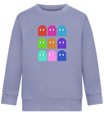 Classic Ghosts Design - Comfort Kids Sweater_BLUE_front