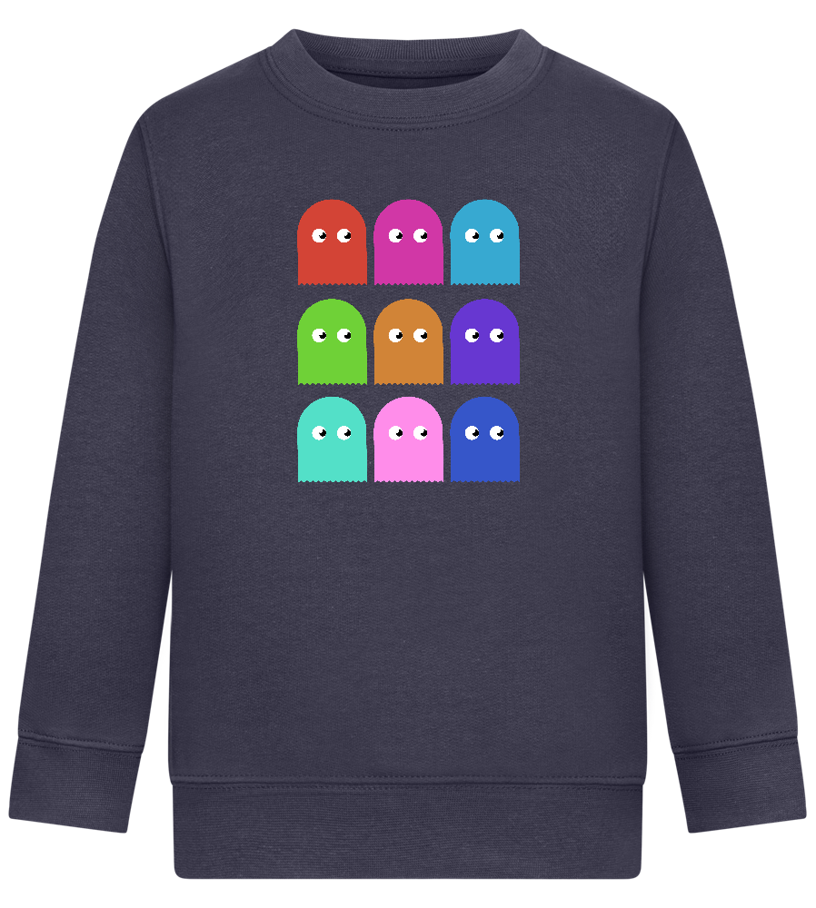 Classic Ghosts Design - Comfort Kids Sweater_FRENCH NAVY_front