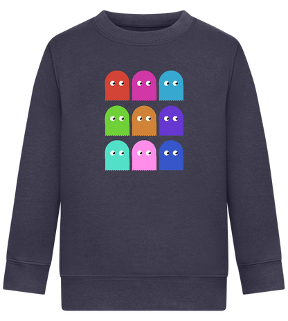 Classic Ghosts Design - Comfort Kids Sweater_FRENCH NAVY_front