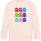 Classic Ghosts Design - Comfort Kids Sweater_LIGHT PEACH ROSE_front