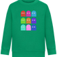 Classic Ghosts Design - Comfort Kids Sweater_MEADOW GREEN_front