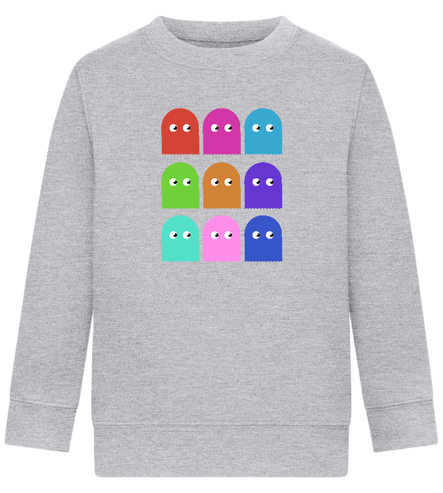 Classic Ghosts Design - Comfort Kids Sweater_ORION GREY II_front